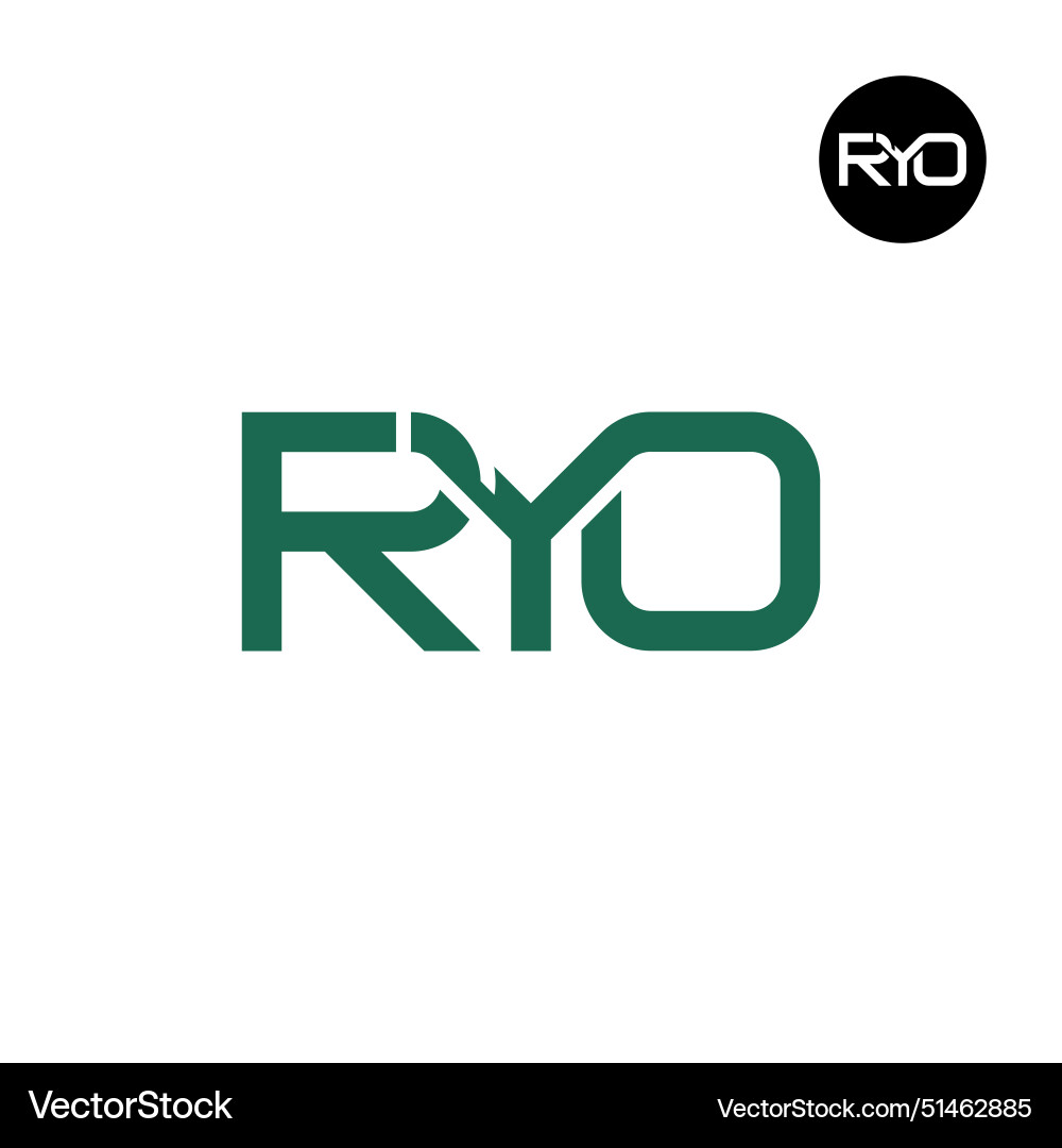 Ryo様　確認用 Ryo logo letter monogram design – Royalty-Free Vector | VectorStock