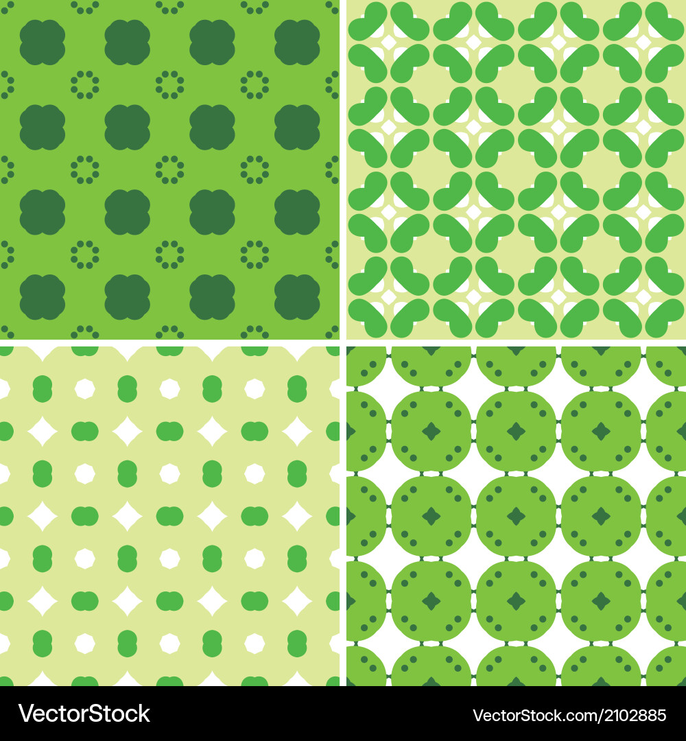 Seamless pattern set vector image