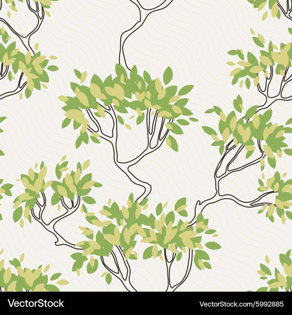 Seamless pattern tree branches Vector Image