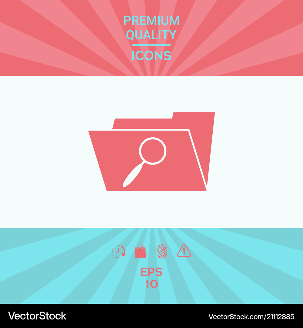 Search folder icon Royalty Free Vector Image - VectorStock