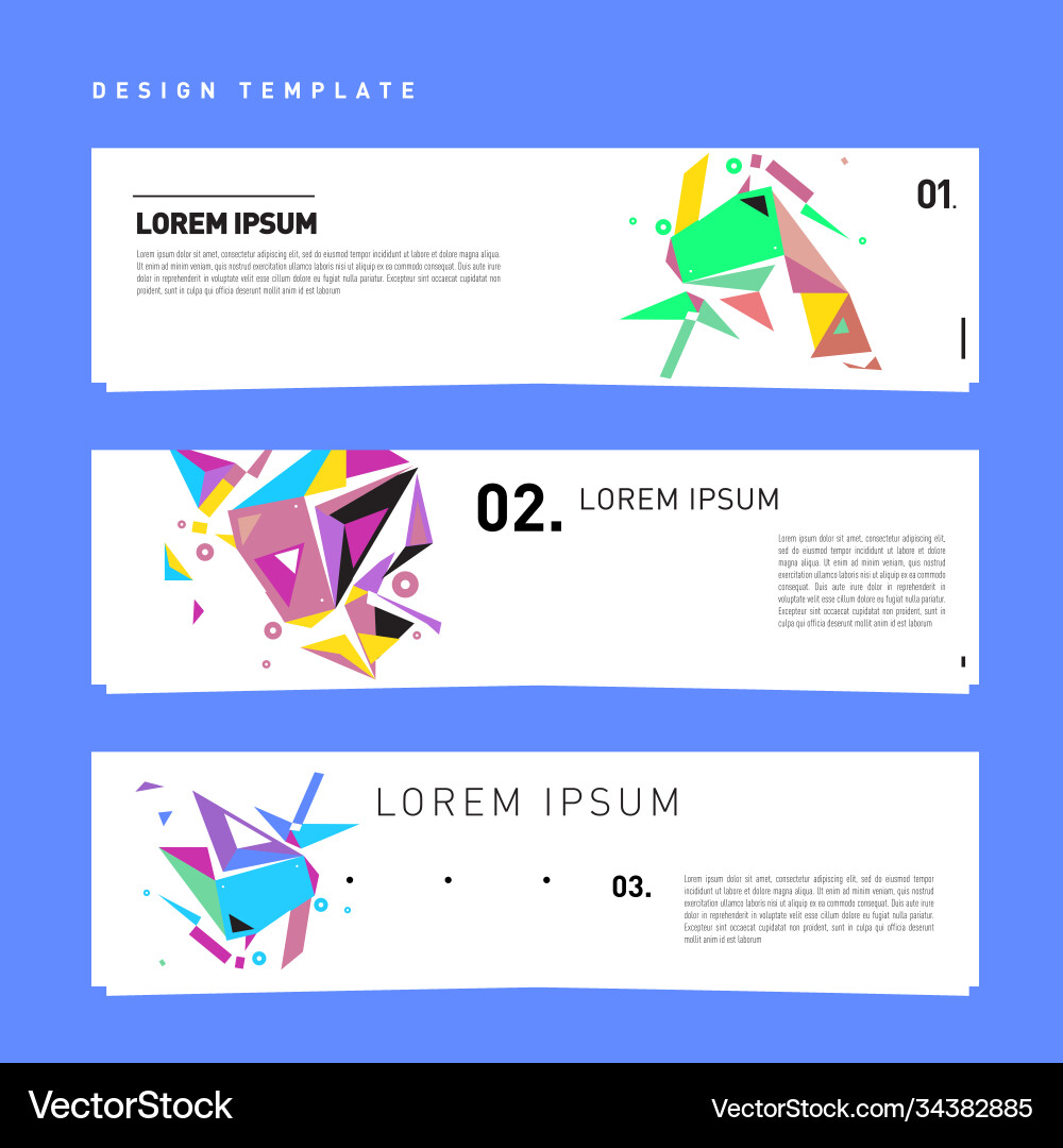 Set abstract banner web design template retro Set abstract banner web design template retro vector image