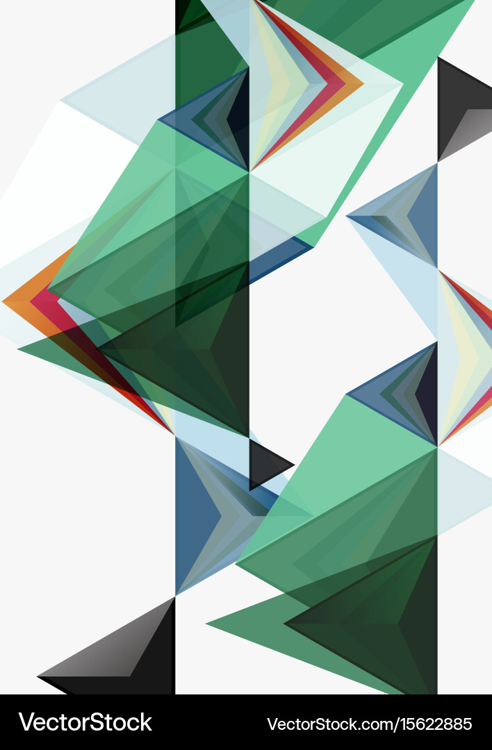 Triangular low poly a4 size geometric vector image