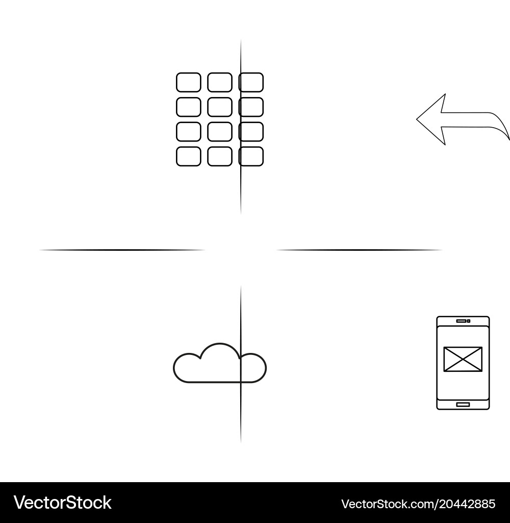 Web und Text einfache lineare Icon setsimple Umriss vektorbild