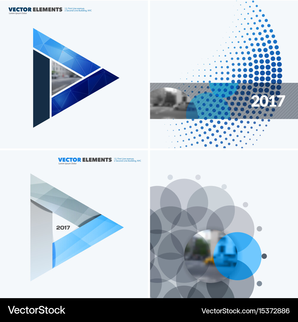 Abstract design elements for graphic layout vector image