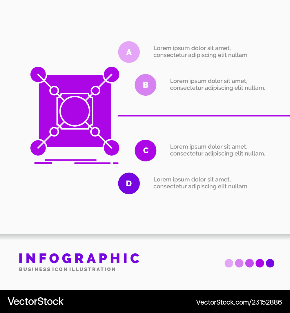 Base center connection data hub infographics Base center connection data hub infographics vector image