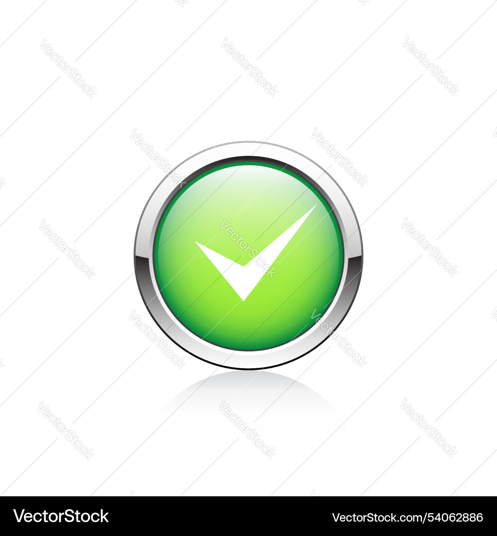 Check mark button icon Check mark button icon vector image