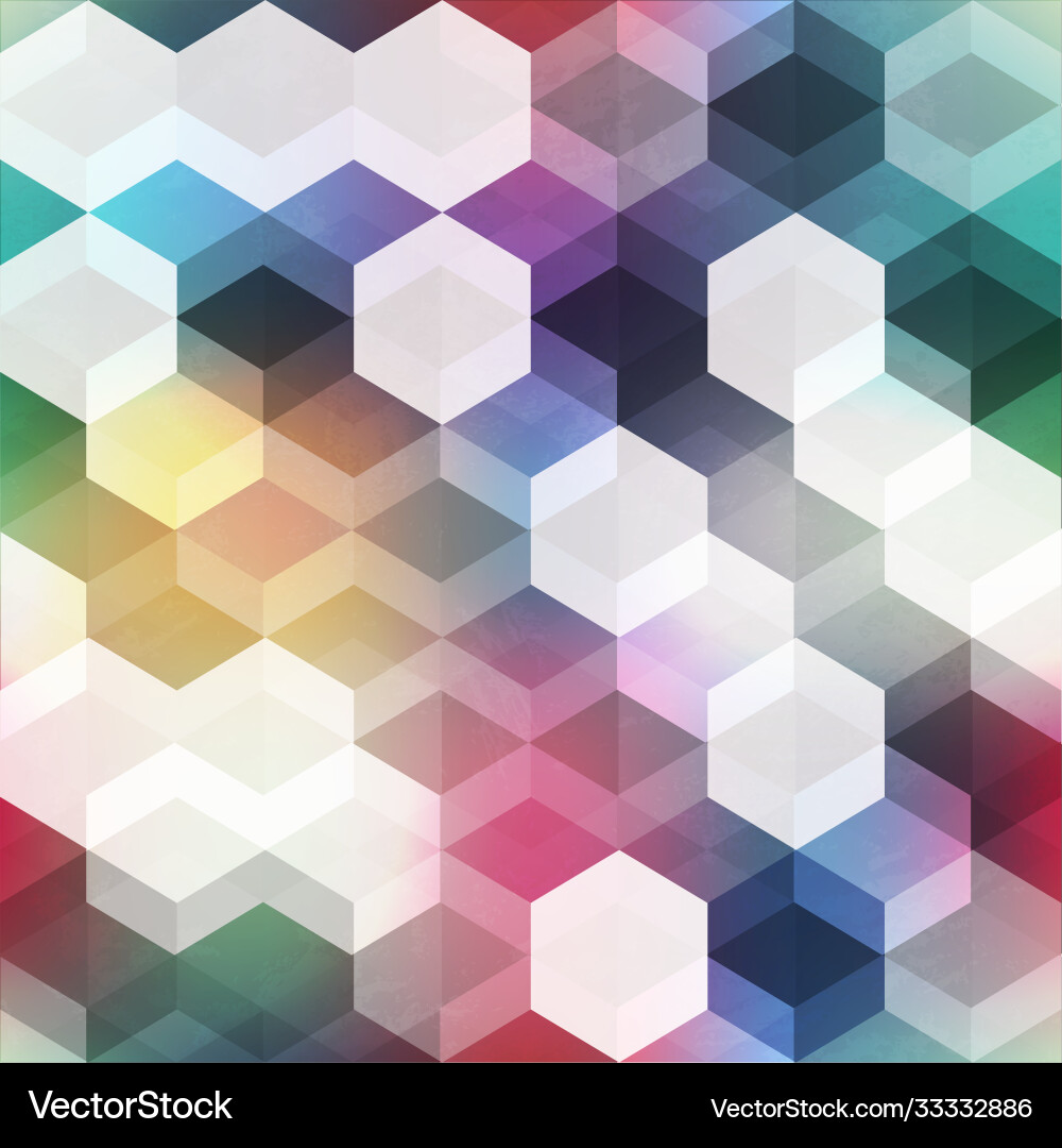 Colorful Hexagonal Pattern Vector Image