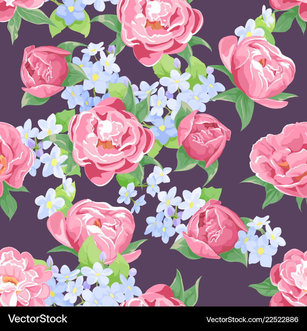 Delicate Floral Pattern Vector Image