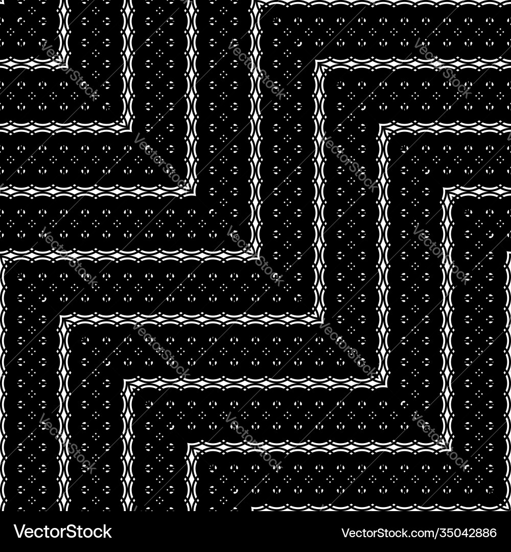 Design seamless monochrome zigzag pattern vector image