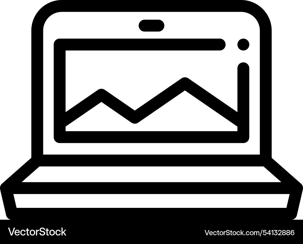 Image icon thin linear style design isolated Vector Image