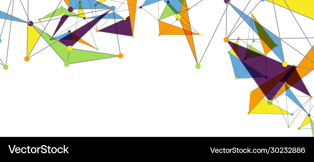 Line points connections triangular technology Vector Image