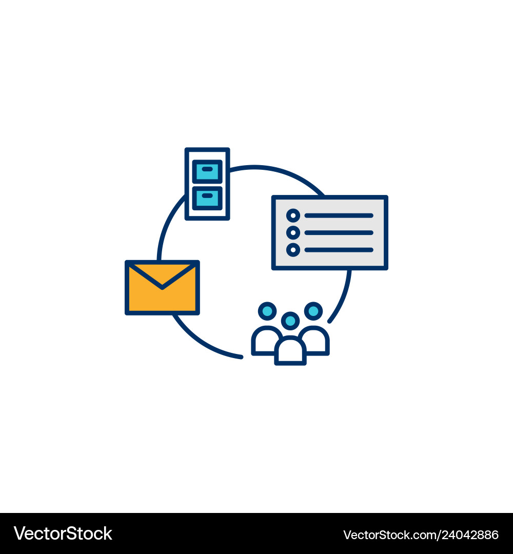 Mailing list storage icon Mailing list storage icon vector image