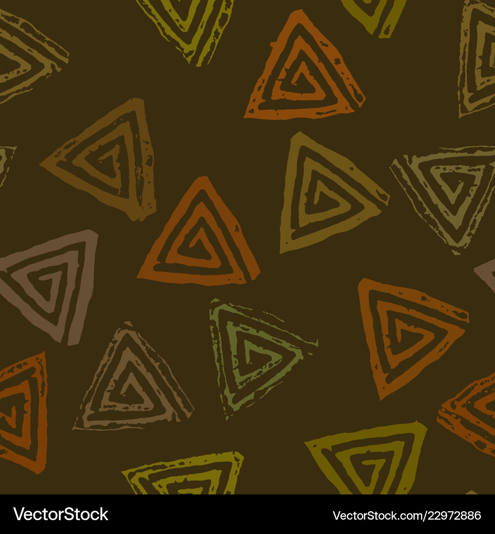 Seamless pattern with textured triangles Seamless pattern with textured triangles vector image