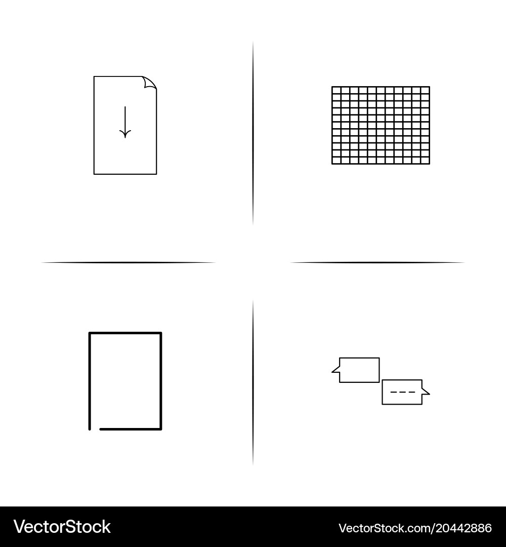 Web und Text einfache lineare Icon setsimple Umriss vektorbild