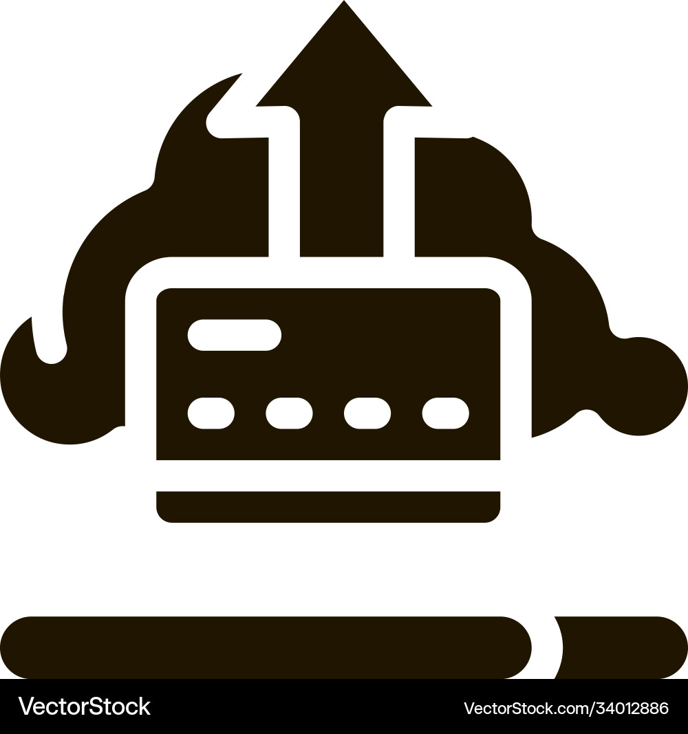 Write-off data through cloud storage icon Write-off data through cloud storage icon vector image