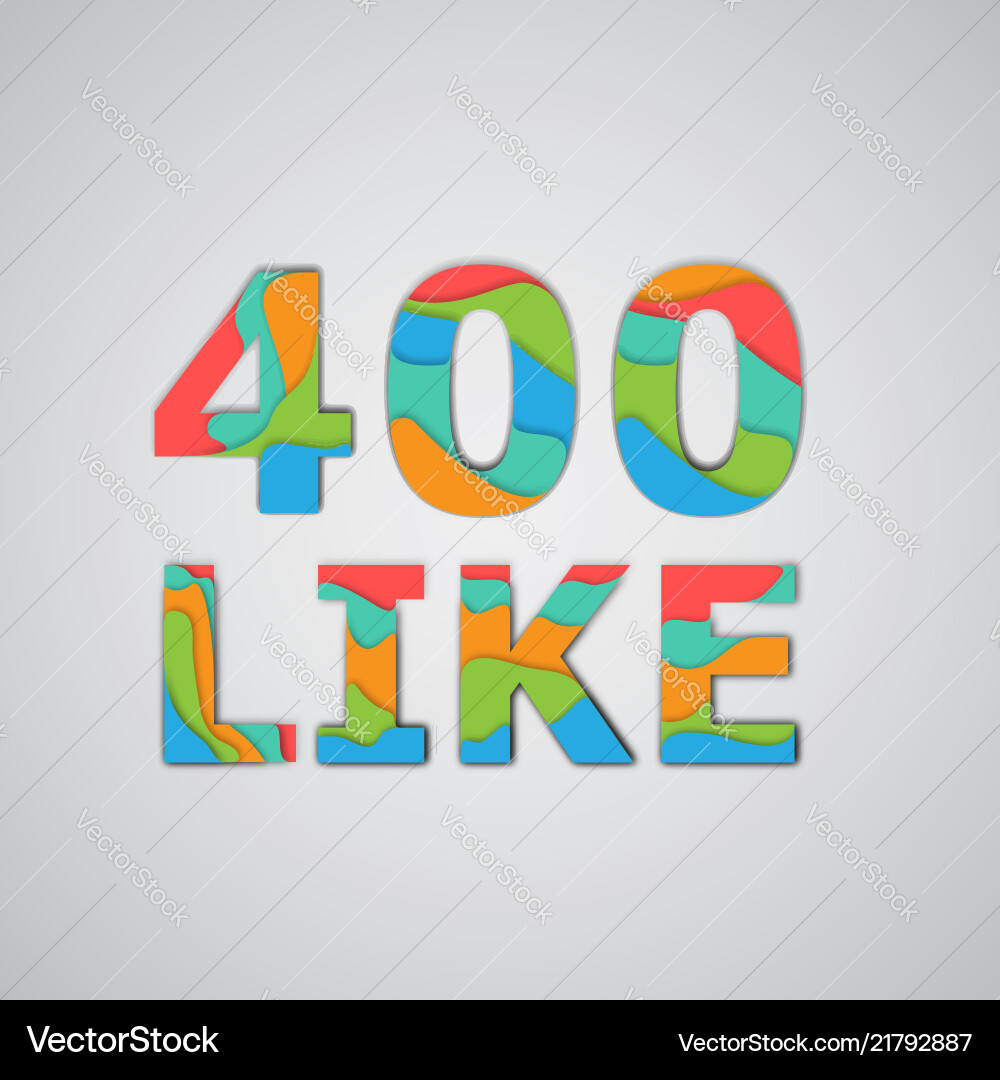 A number of likes made by colorful layered A number of likes made by colorful layered vector image