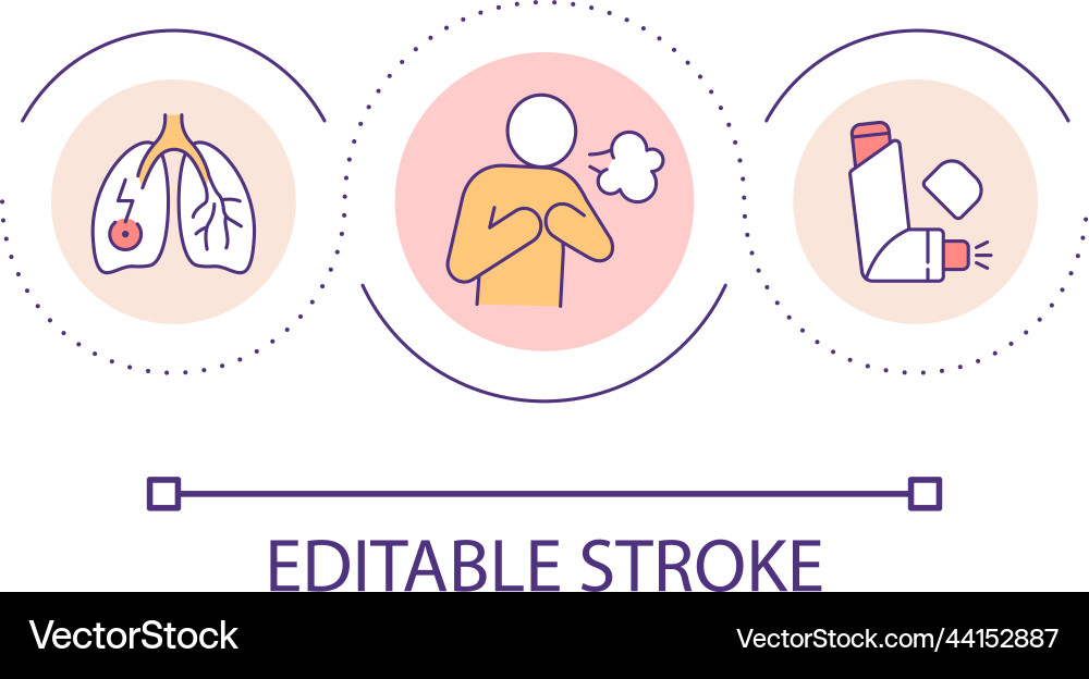 Asthma attack loop concept icon Asthma attack loop concept icon vector image