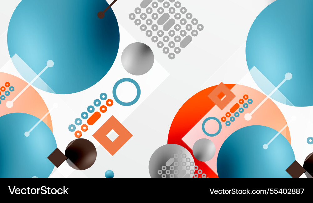 Circles and elements geometric abstract background Circles and elements geometric abstract background Vector Image