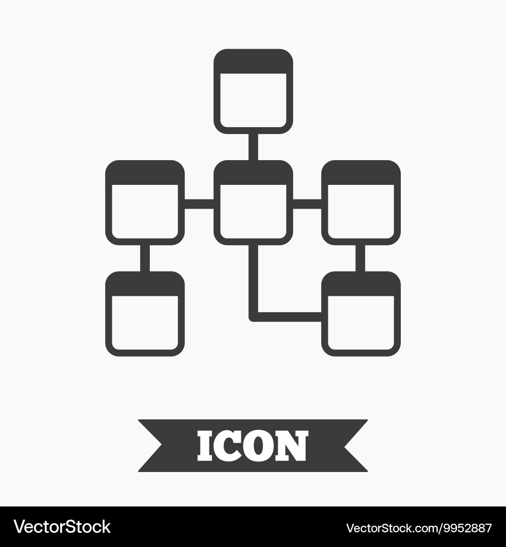 Database sign icon relational schema Vector Image