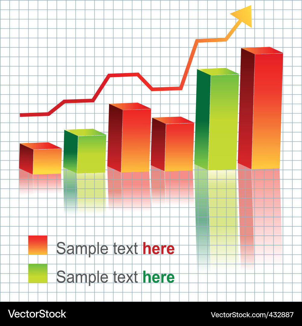 Dynamic Chart Graph Growth vector image