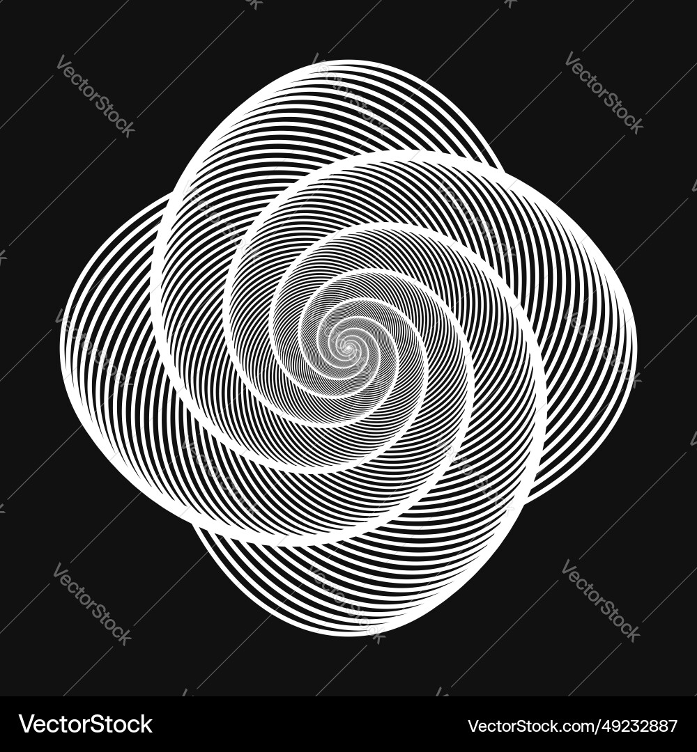 Dynamic geometric shape spiral optical pattern Dynamic geometric shape spiral optical pattern vector image
