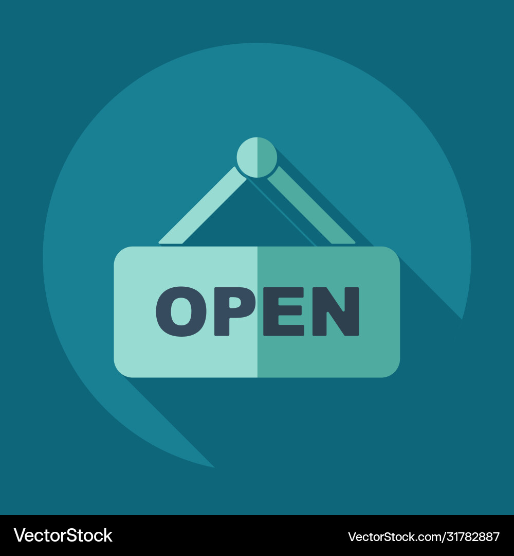 Flat modern design with shadow icons open label Flat modern design with shadow icons open label Vector Image