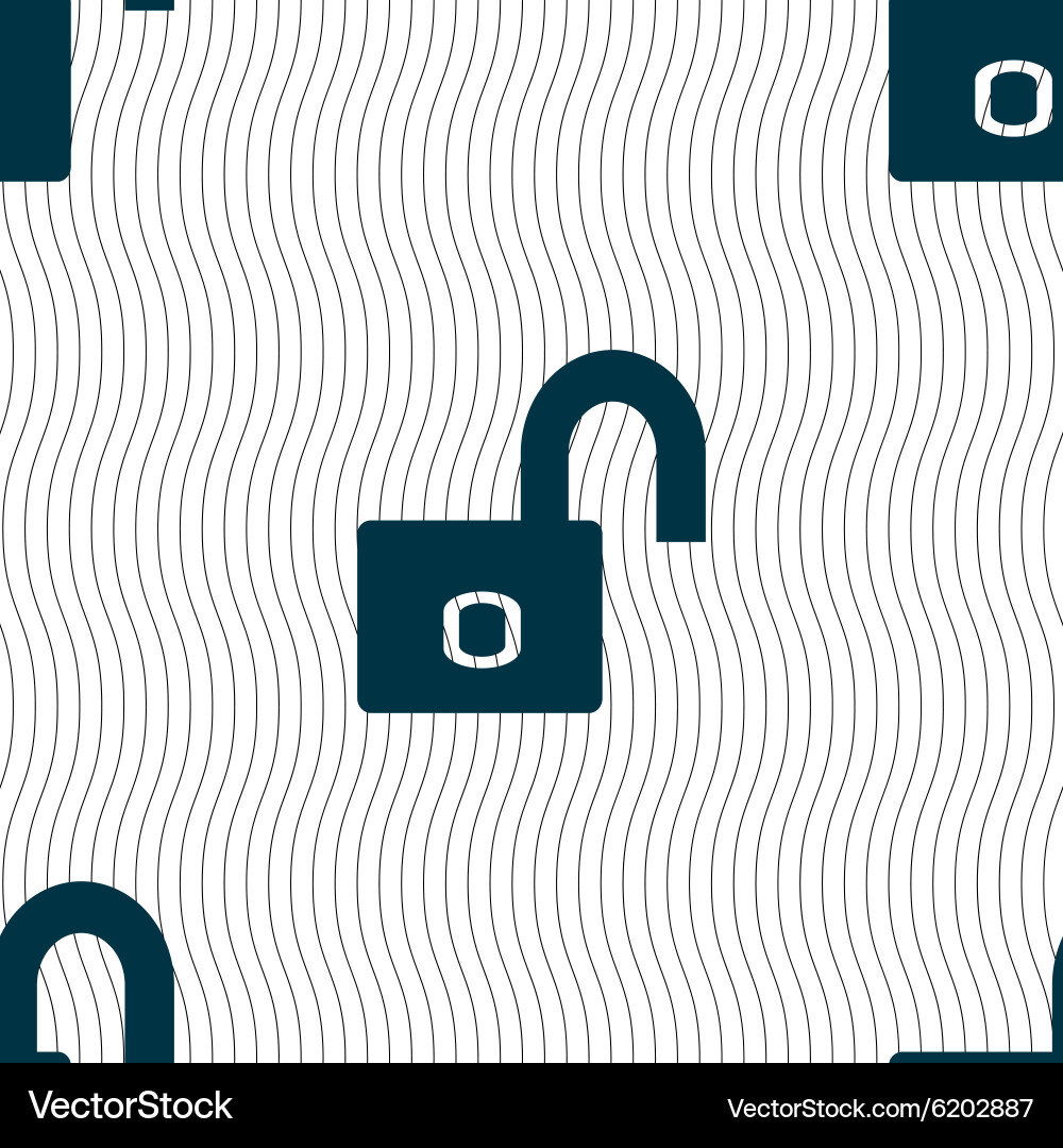 Lock sign icon locker symbol seamless pattern vector image