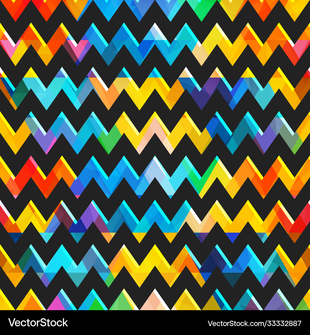 Retro colored zigzag seamless texture Retro colored zigzag seamless texture vector image