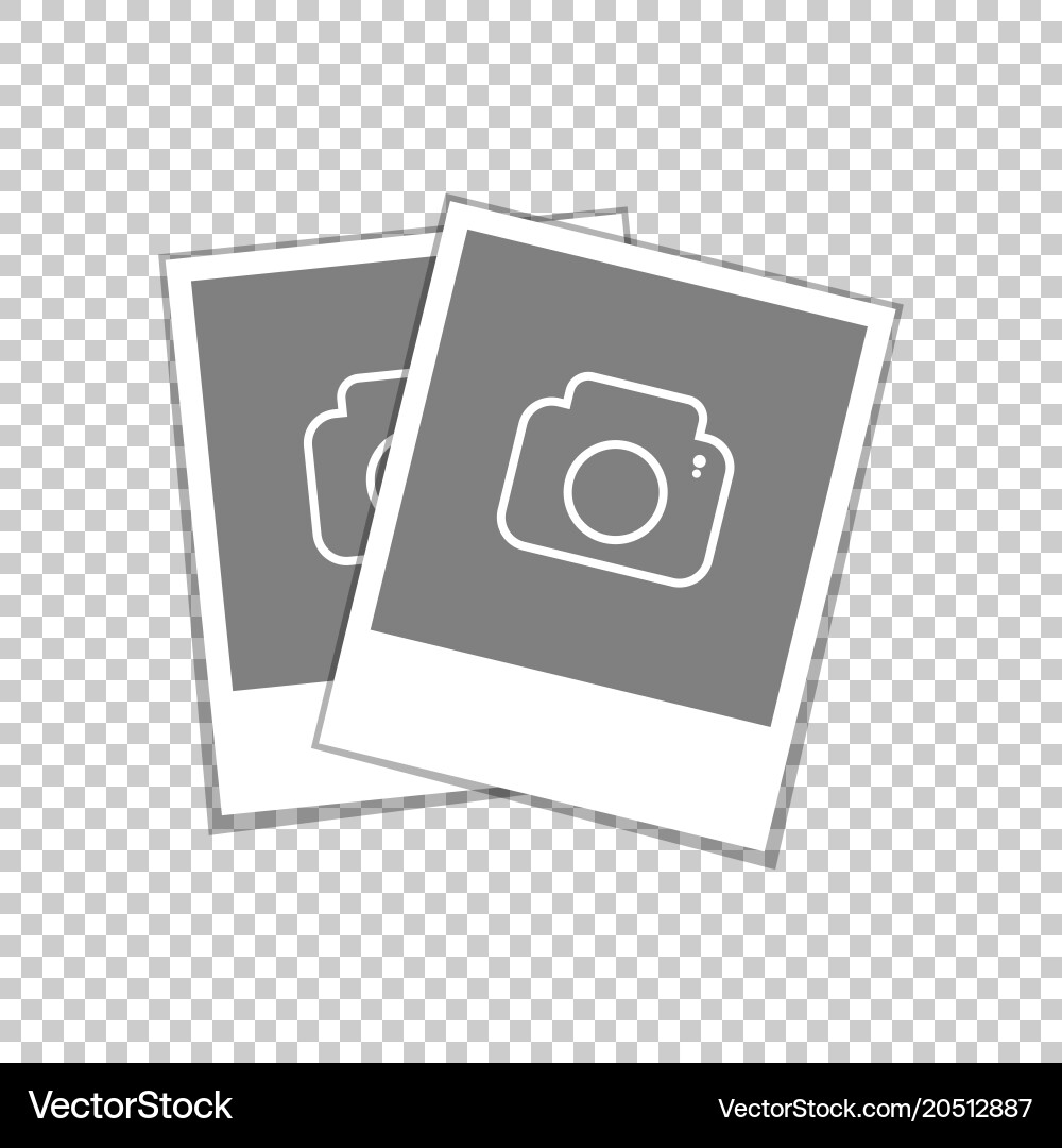 Retro photo frame blank snapshot vector image