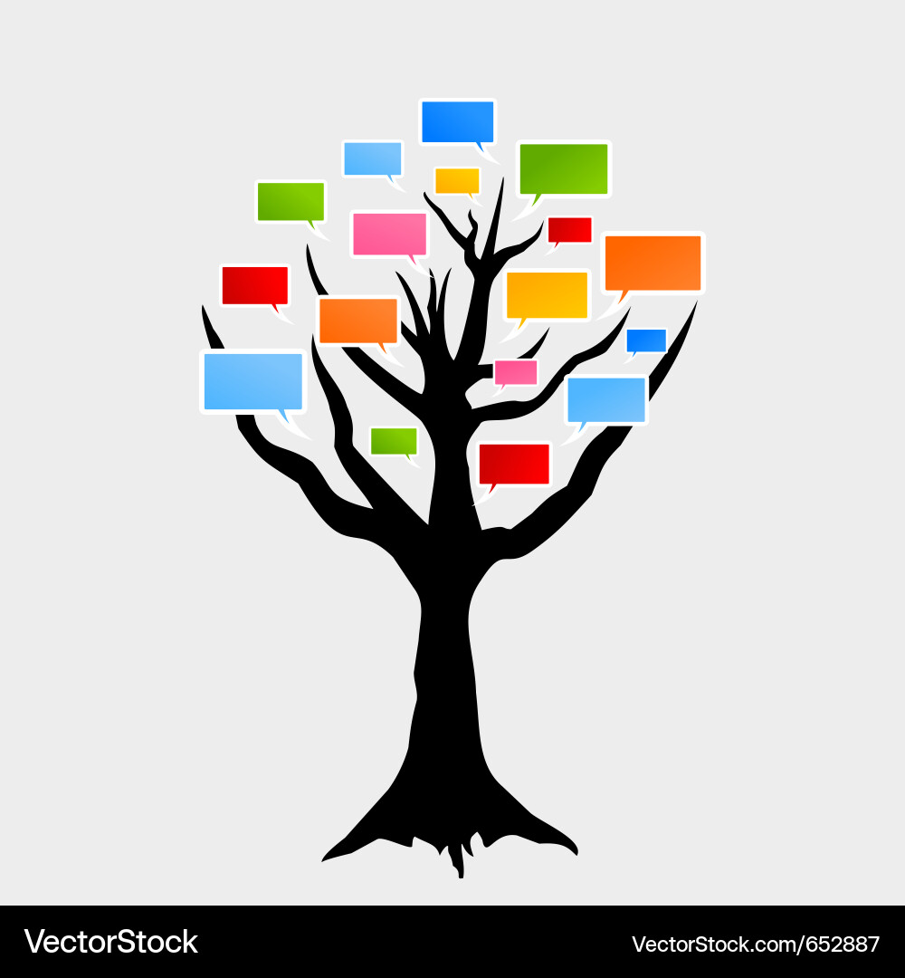 Speaking tree Vector Image