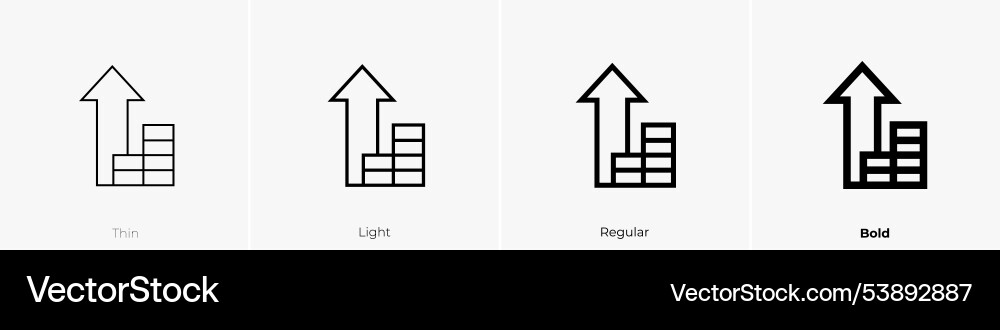 Speculate icon thin light regular and bold style Speculate icon thin light regular and bold style vector image