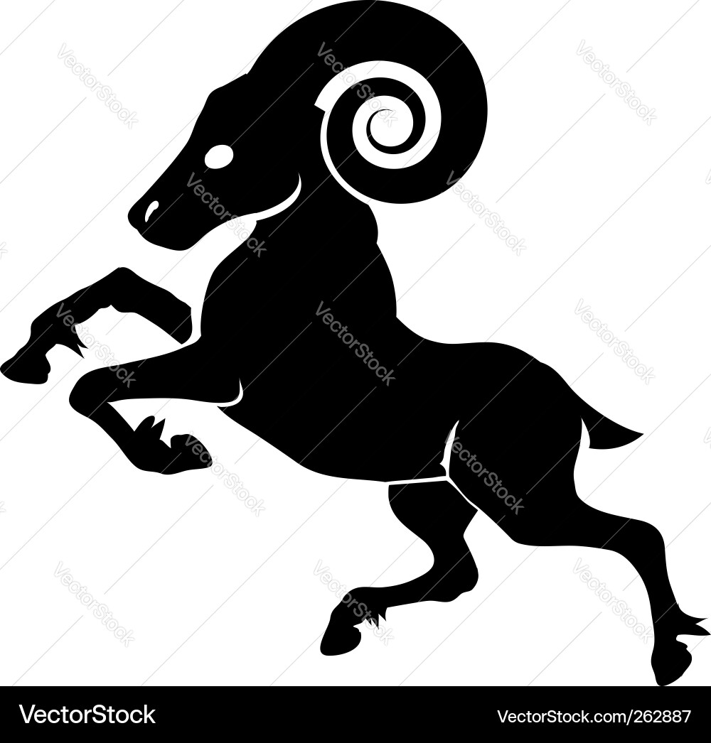 Stylized Ram Head vector image