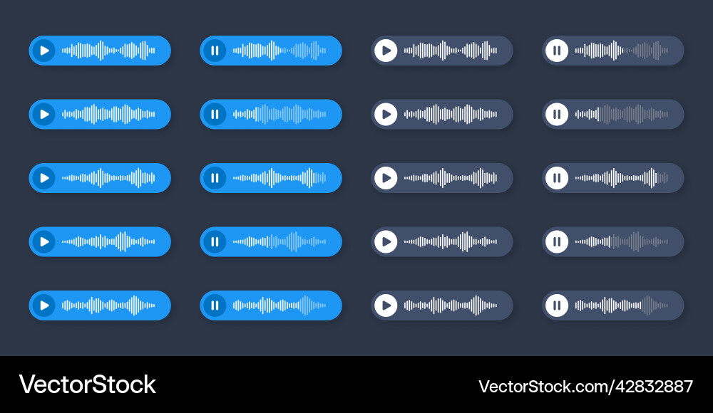 Voice audio message speech bubble sms text Voice audio message speech bubble sms text vector image