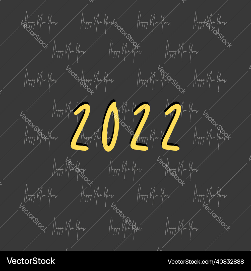 2022 numeric typography on dark background 2022 numeric typography on dark background vector image