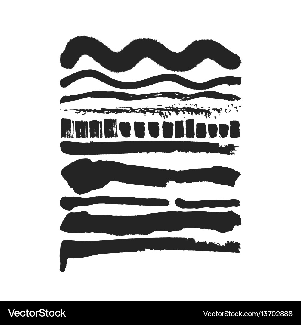 Brush strokes set Royalty Free Vector Image - VectorStock