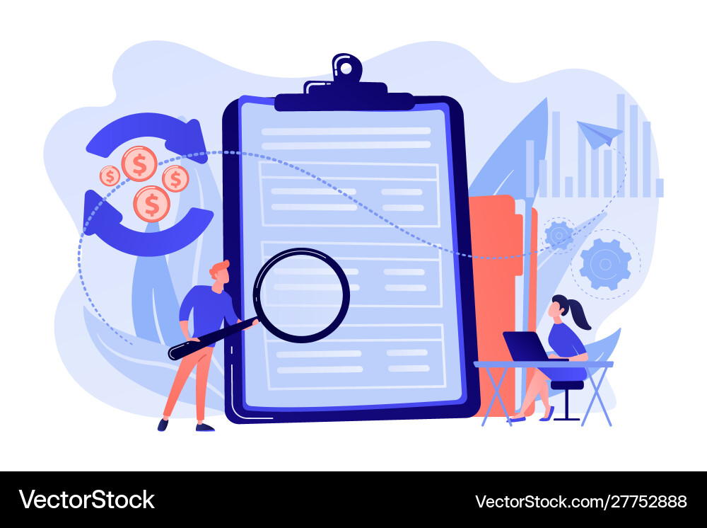Cash flow statement concept Royalty Free Vector Image