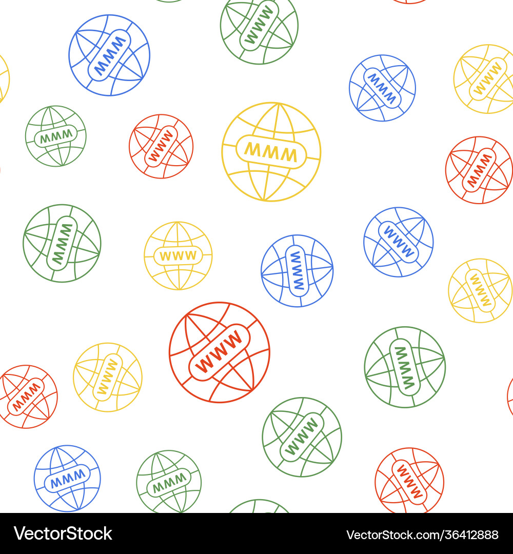 Color go to web icon isolated seamless pattern Vector Image