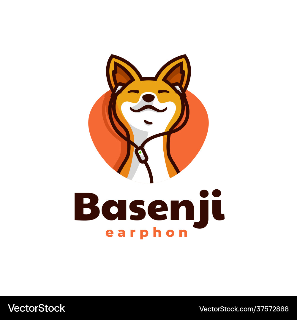 Cute Cartoon Dog Mascot Logo Vector Image