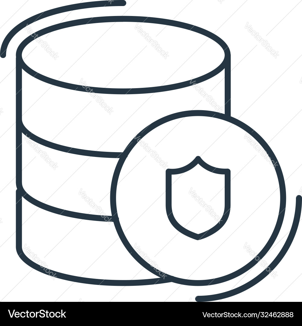 Database icon isolated on white background Vector Image