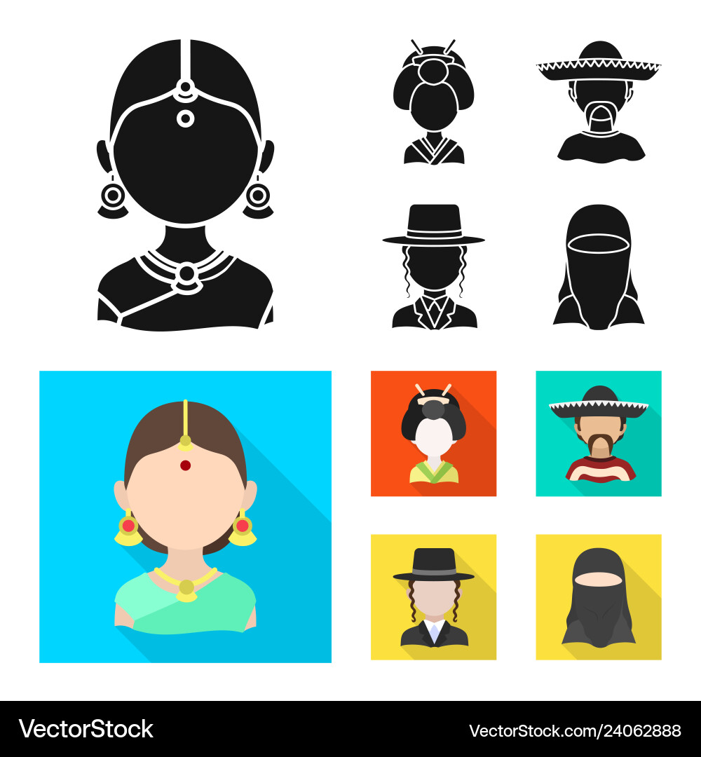 Isolated object of imitator and resident icon set Isolated object of imitator and resident icon set vector image