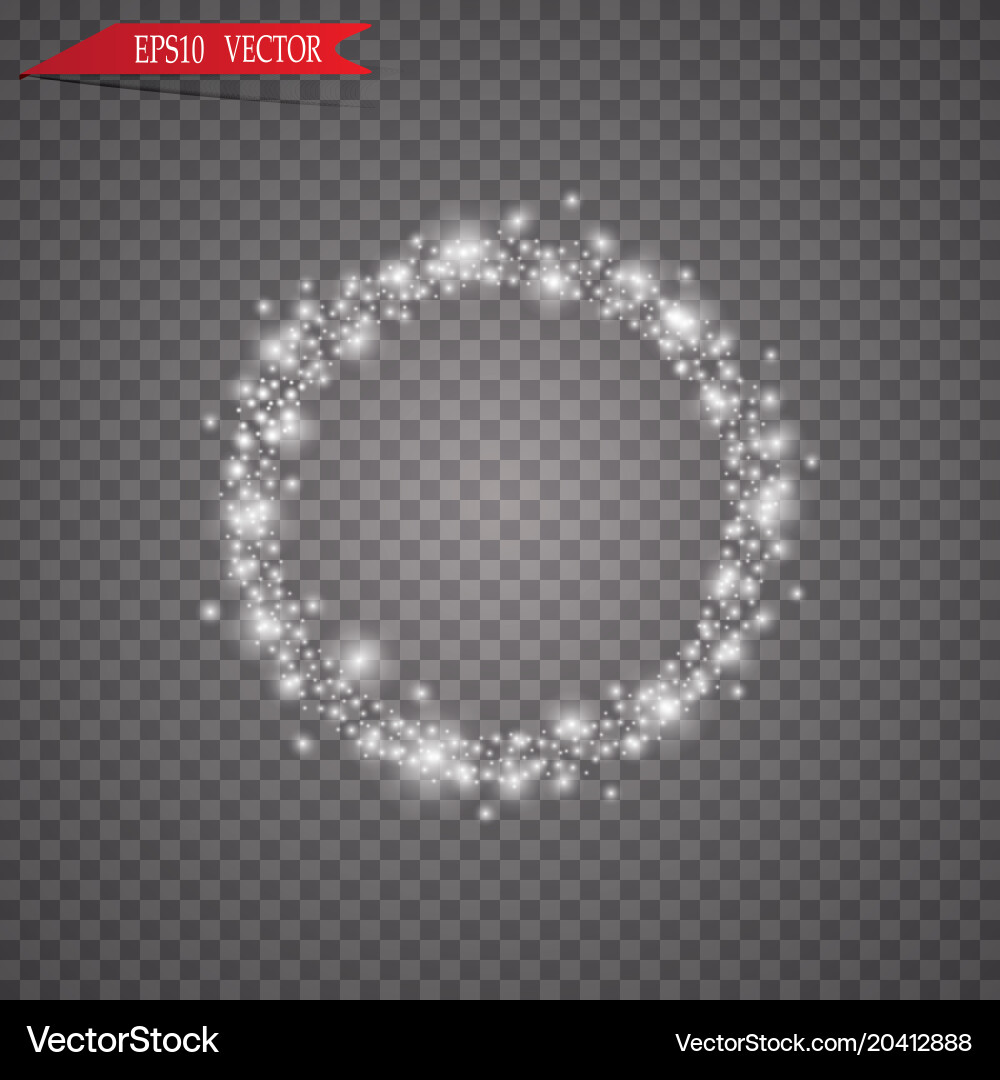 Light ring round shiny frame with lights Vector Image