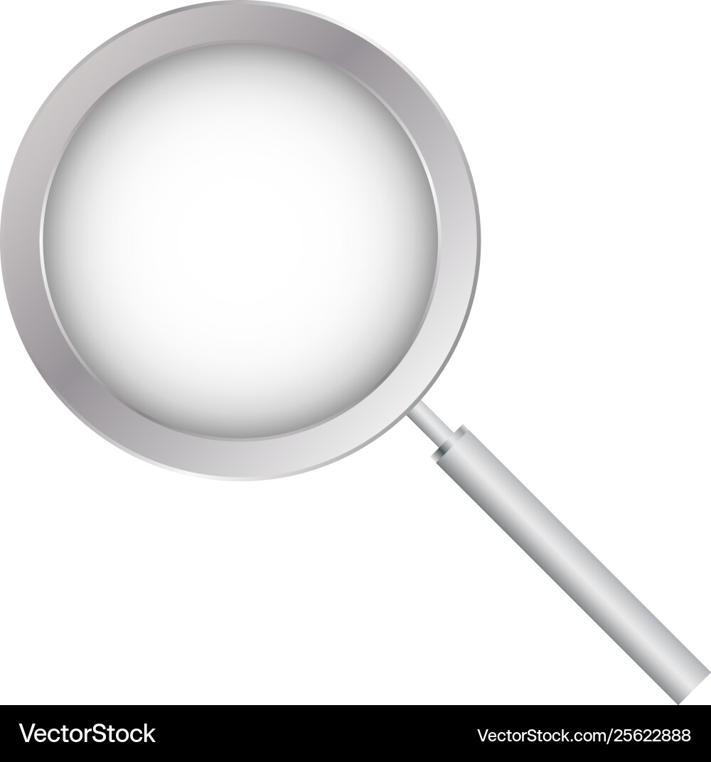 Magnifying glass with gradient mesh isolated Magnifying glass with gradient mesh isolated vector image
