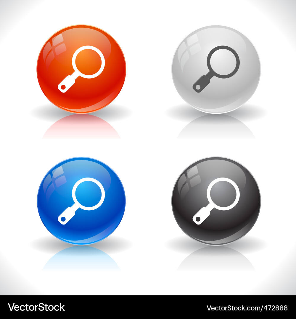Modern Button Icons Vector Image