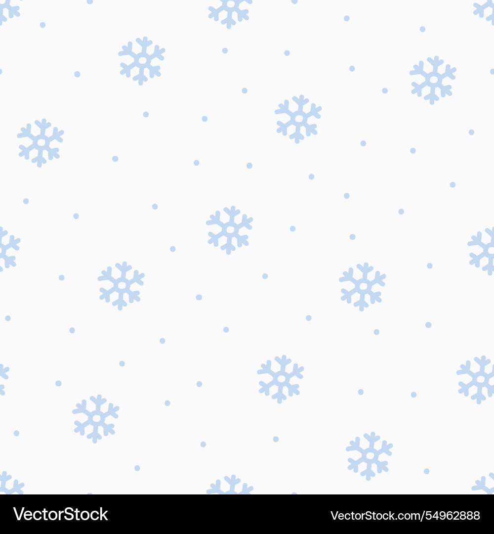 Seamless snow pattern with falling snowflakes Seamless snow pattern with falling snowflakes vector image