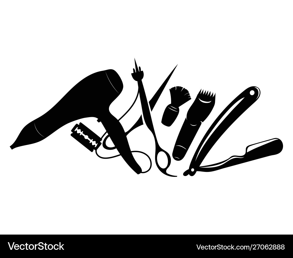 Set Elemente für eine Friseursammlung Set Elemente für eine Friseursammlung vektorbild