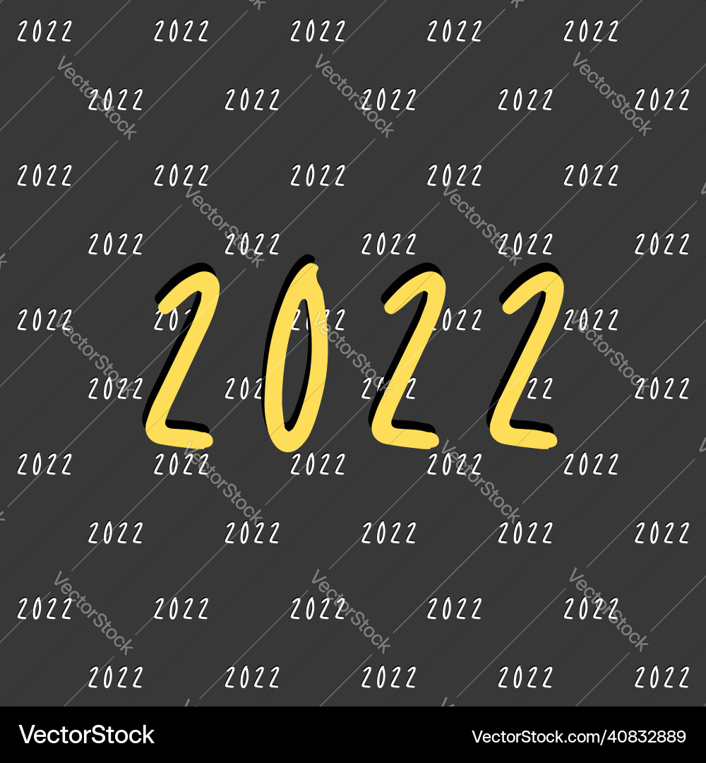 2022 numeric typography text with pattern 2022 numeric typography text with pattern vector image