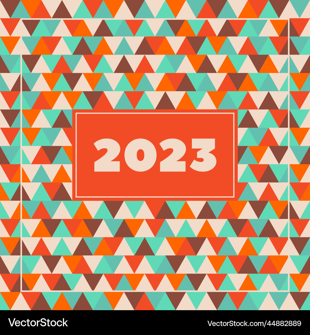 2023 new year pattern Vector Image