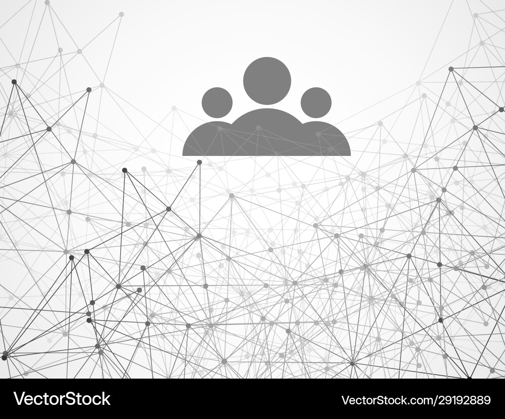 Abstract geometric background with connecting dots vector image