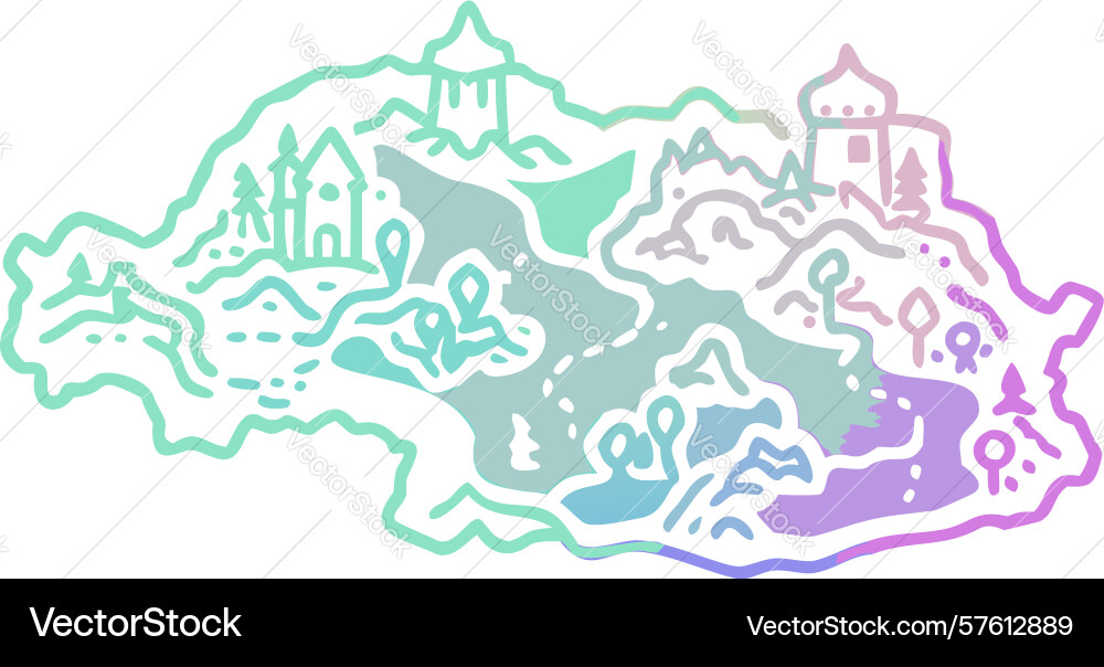 Abstract intricate map pattern digital vector image