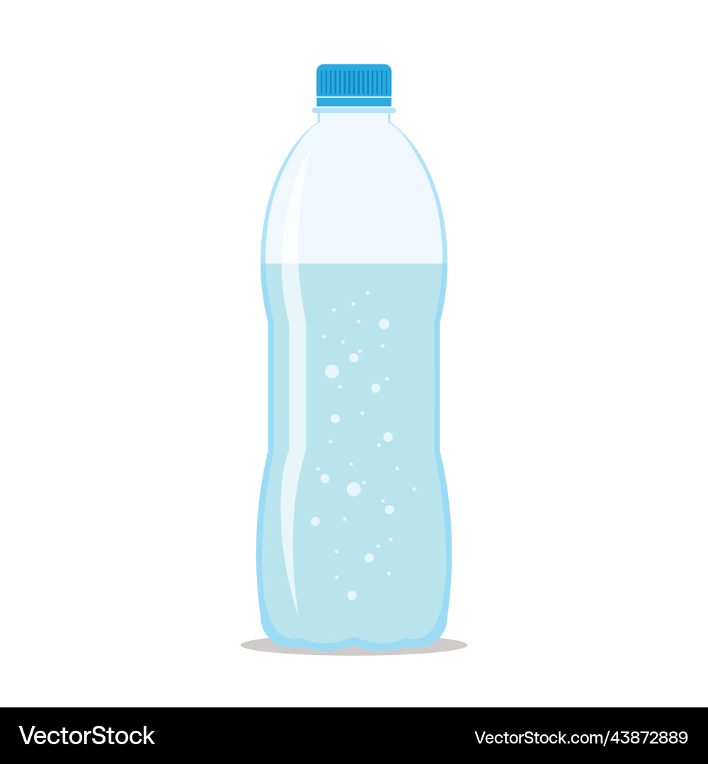 Bottle with fresh water flat icon Bottle with fresh water flat icon vector image